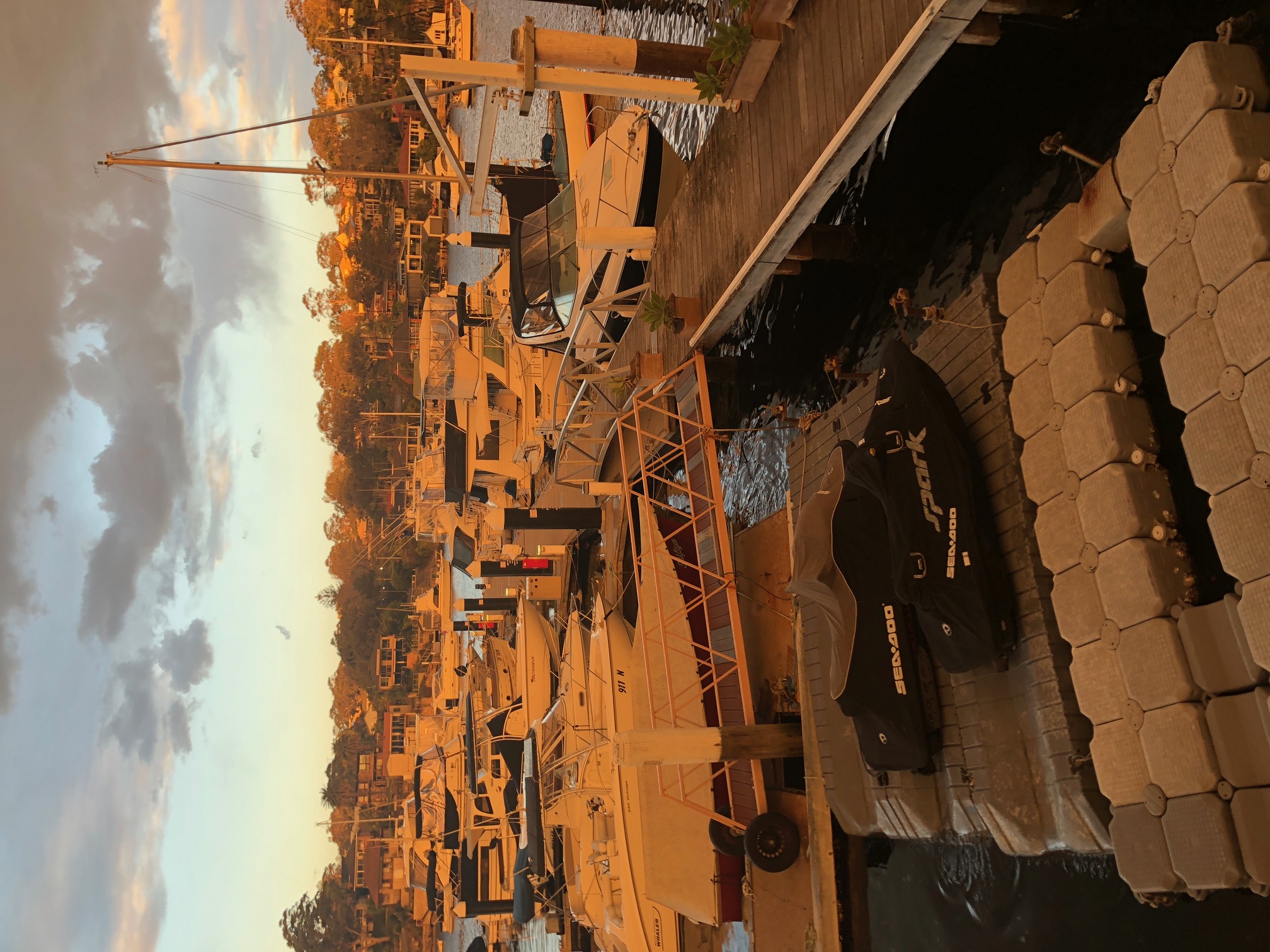 Boats berthed at Yowie Bay Marina